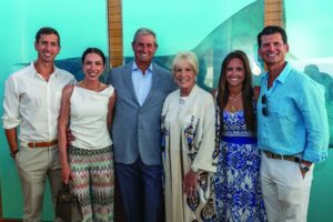 Six members of the Friedman and Brogadir families at the Hamptons reception