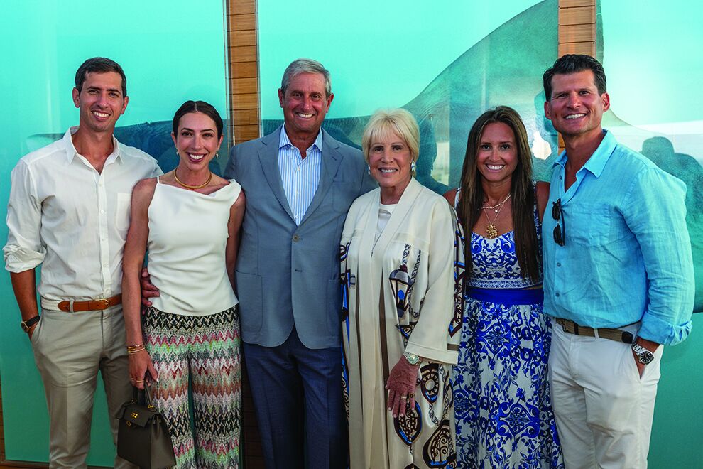 Six members of the Friedman and Brogadir families at the Hamptons reception